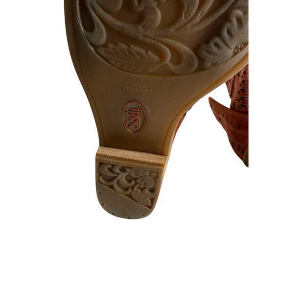 Sofft‎ Sallie Ankle Boot Spice Orange Womens Size 11 Medium Nice Used Condition - Picture 10 of 11